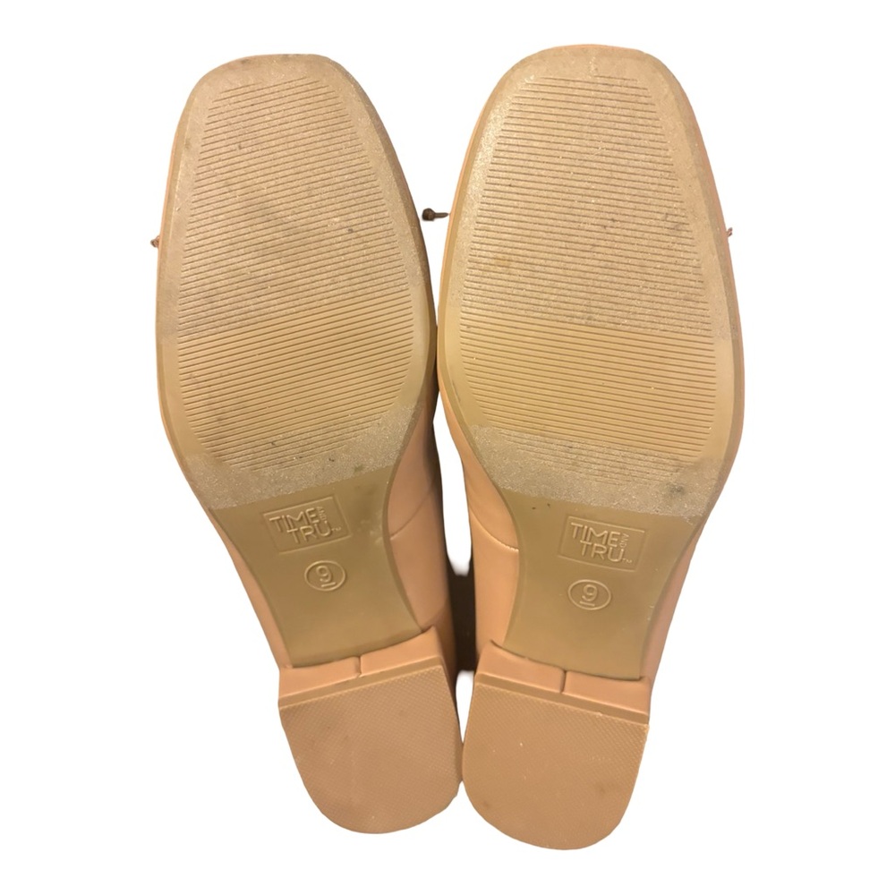 Time and Tru Nude Tan Low Block Heel Ballet Flats - Picture 7 of 9
